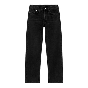 Black Washed Wide Leg Jeans Loose Fit Denim Pants Casual Streetwear Modern Women Straight Jeans With High Rise And Flow - Product Image 3