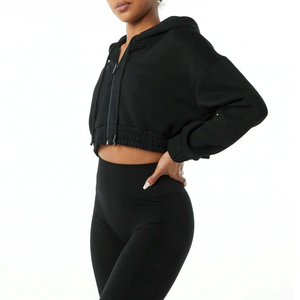 Hoodies personnalisés pour femmes, style streetwear, couleur unie, effet délavé, en coton molletonné, coupe oversize, respirants, anti-plis, OEM en gros - Product Image 1