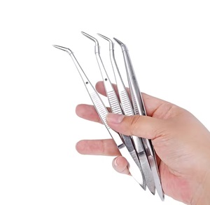 Stainless Steel Dental Surgical Tweezers Forceps Pincers Instrument Set CE Certified Class I Precision Surgical Tools - Product Image 3