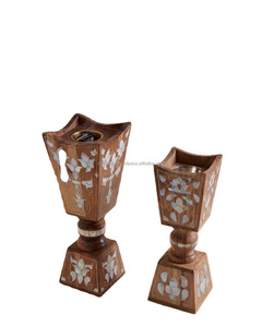 Brûleur d'encens en bois de santal incrusté de nacre naturelle avec bouchon d'anis étoilé Expérience de parfum de luxe - Product Image 5