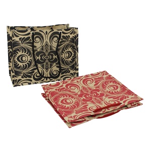 Highly Fashionable Allover Floral Print <b>Jute</b> <b>Shopping</b> <b>Bag</b> with Rope Handle Latest Trendy Design - Product Image 4