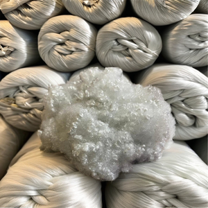 Low Price 7D HCS Recyclable Grade Recycled Polyester Staple Fiber GRS/OEKO <b>TEX</b> Certified Spinning Filling Material - Product Image 1