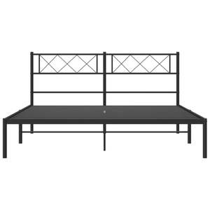 Estructura de Cama de Metal Negro, 53 x 74.8 Pulgadas, Muebles Urbanos Elegantes - Product Image 4
