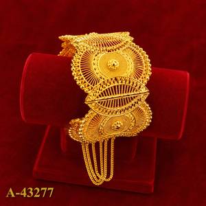 Bracelets tibétains en laiton avec incrustation de cristaux, bijoux classiques pour femmes, mariage et soirée, plaqué or 14 carats, modèle A-43214 - Product Image 6