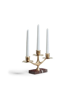 Candelabro de Metal de Lujo con Base Redonda y 4 Brazos, Candelabro Decorativo de Mesa, Candelabro Moderno Dorado para Mesa de Comedor, Sala de Estar - Product Image 4