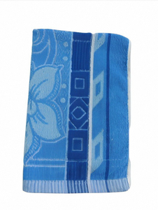 Serviette de cuisine carrée en coton brodé bleu, gaufrée, séchage rapide, jetable pour hôtel et maison - Product Image 1