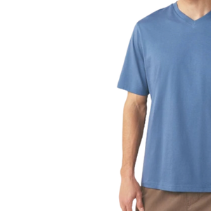 Camisetas de Cuello en V para Hombre, Corte Regular, Manga Corta, Casuales, Personalizadas, al por Mayor, de Algodón Jersey, Prenda Básica para Uso Diario, Proveedores OEM - Product Image 5