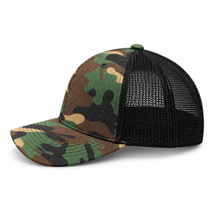 Wholesale Woodland Camouflage Trucker <b>Cap</b> Hunting Outdoor Mesh Back Hat Custom Embroidered Adjustable <b>Snapback</b> <b>for</b> <b>Men</b> Women - Product Image 1