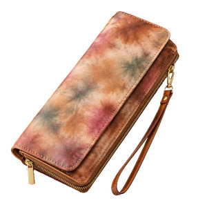 Modern Women's Unisex Long Genuine Leather <b>Wallet</b> RFID Blocking Multiple Card Slots Large Capacity Zipper Clutch <b>Purse</b> Custom - Product Image 1