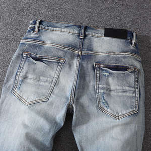 Jeans en denim slim pour hommes, faible MOQ, personnalisables, style décontracté, 100 % coton, couleurs et tailles sur mesure, pour l'hiver - Product Image 3