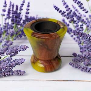 Brûleur d'encens en bois fait main en forme d'heure de prière avec motif d'anneaux d'arbre, diffuseur aromatique pour la maison, l'hôtel, le restaurant, cadeau de l'Aïd - Product Image 2