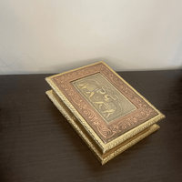 Boîte en bois artisanale pour fruits secs, cadeau de retour, faveur de mariage, boîte à bonbons décorative indienne pour les invités