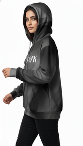 Hoodie unisexe surdimensionné de streetwear d'hiver haut de gamme avec design brodé en sublimation sur toute la surface pour un style décontracté - Product Image 4