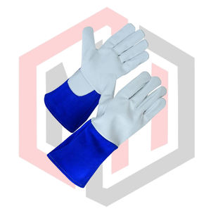 Guantes de Soldadura MIG de Cuero Azul para Coser, Antiestáticos, Sin Silicona, Flexibles, Transpirables, Resistentes a Desgarros y al Desgaste - Product Image 2