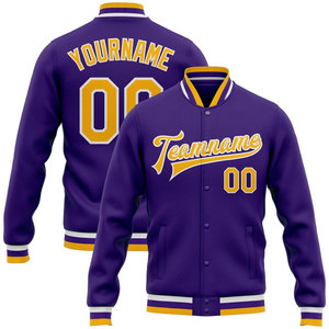 Chaqueta de Hombre de Algodón Bicolor Estilo Universitario, Relleno de Fibra de Poliéster Personalizado, Exterior de Lana y Poliéster, Grosor Estándar, Venta al Por Mayor OEM - Product Image 3