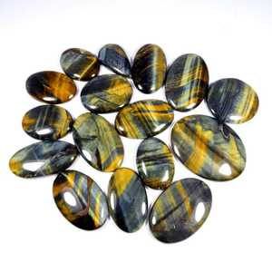 Piedra Preciosa de Ojo de Tigre Amarillo de Alta Calidad, Cabujón de Ojo de Tigre Pulido a Mano, Liso y Brillante - Product Image 1