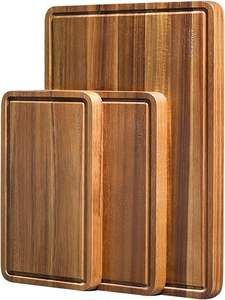 Juego de 3 tablas de cortar de madera de acacia con mango, aptas para lavavajillas, 1.5 cm de grosor, para carne, frutas, verduras y queso - Product Image 4