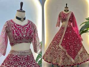 Ramdev Trading : Lehenga Choli en Soie Chinon avec Broderie Intricata, Couleurs Riches et Artisanat Intemporel, Fabriqué à partir de Matériaux Recyclés, Un Symbole de Luxe - Product Image 5