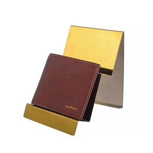 Expositor de Cartón para Bolsos, Plateado, Ecológico, de Lujo, Moderno, de Acero Inoxidable, con Logotipo Personalizado, Acabado Oro Rosa - Product Image 1