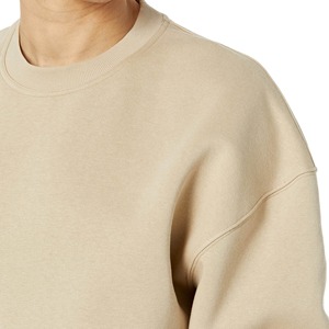 <b>Men's</b> Beige Crew Neck Sweatshirt Regular Fit Knitted Cotton <b>Pullover</b> Casual Autumn Wear - Product Image 6