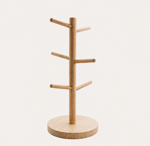 Wholesale Custom Rustic Wooden Mug Rack <b>Tree</b> Modern Farmhouse Style Coffee Mug <b>Tree</b> <b>Stand</b> Space-Saving Removable Kitchen Cup - Product Image 5