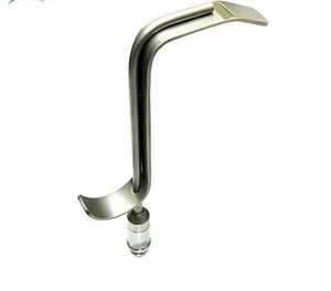 ด้ามจับกล้องส่องตรวจกล่องเสียงแบบใช้ซ้ำได้ ทำจากสแตนเลส พร้อมใบมีดโค้ง สำหรับอุปกรณ์การใส่ท่อช่วยหายใจทางการแพทย์ - Product Image 4