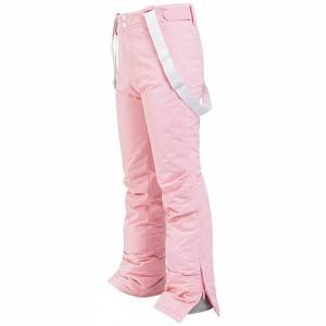 Waterproof Women's Ski <b>Pants</b> Pink Winter Snowboarding Trousers High Waist Insulated <b>Thermal</b> Snow Bib <b>Pants</b> for Outdoor Sports - Product Image 2