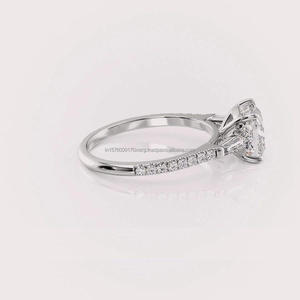Anillo de Compromiso de Moissanita de la Mejor Calidad para Joyería Nupcial, Celebración de Bodas y Regalos, Disponible al Mejor Precio del Mercado - Product Image 6