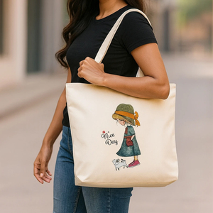 Bolsa de compras reutilizable, duradera, ligera y ecológica de lona de algodón para uso diario. - Product Image 3