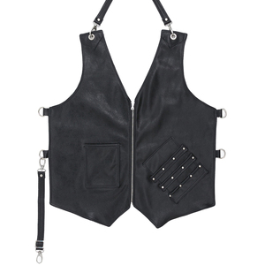 Premium Quality Barber Vest, Stylist Vest with Leather Pockets, Perfect Fashionable Salon Gift for Hairdresser Barber Hairdresse - Product Image 1