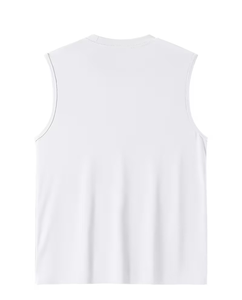 Men's <b>Yellow</b> Sleeveless <b>Tank</b> <b>Top</b> O-Neck Solid Color Casual Breathable Quick Dry Knitted 120g Printed Polyester/Cotton Summer - Product Image 2