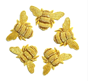 Insignias Bordadas de Tela de Sarga de Alta Calidad, Moda de Lujo, Ecológicas, Libres de Níquel, Tamaño y Forma Personalizados, Bordado Hecho a Mano - Product Image 2