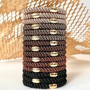 Geen Schade Dikke Touwen Sterk Rekbare Kleurrijke Dikke Elastische Haarbanden Paardenstaart Houder Kraal Gevlochten Haar Stropdassen Voor Vrouwen Meisjes - Product Image 5