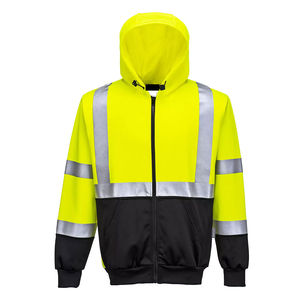 Veste de sécurité haute visibilité ANSI Classe 1 pour ouvriers du bâtiment avec fermeture éclair réfléchissante, options de logo et de couleur personnalisées - Product Image 5