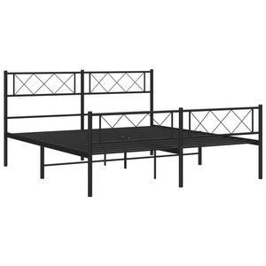 Cadre de lit double en acier noir thermolaqué – Lits métalliques - Product Image 5