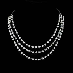 Collier en or 14 carats plaqué or, avec diamant de laboratoire certifié par le testeur de diamants, pour une soirée luxueuse - Product Image 3