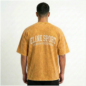 Camiseta Extra Grande de Algodón 100% con Lavado Ácido para Hombre, Fabricada por Profesionales, con Bordado Personalizado, de Secado Rápido y Alto Rendimiento - Product Image 2