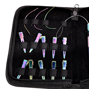 Kit de Herramientas Profesional para Extensiones de Cabello con Diseño Personalizado y Logotipo Personalizado, Color Negro, Juego de Aplicación de Micro Anillos - Product Image 4