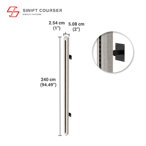Nuevo Diseño de Percheros de Pared Metálicos con Cubierta de Madera y Riel Eléctrico para Tiendas Minoristas - Product Image 2