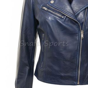 Veste en cuir chaude pour femme, essentielle pour l'hiver, avec doublure douce, vêtement d'extérieur protecteur pour le froid. Vestes en cuir. - Product Image 4