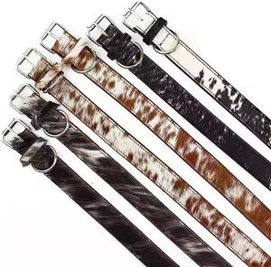 Ceinture en cuir de vachette véritable avec poils, motif fourrure, pour homme, style décontracté, haute qualité, longueur personnalisable - Product Image 6