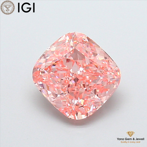 ใบรับรอง IGI เพชร CVD ทรงคุชชั่น 2.51 กะรัต สีชมพูสดใส ระดับความสะอาด VS1 เหมาะสำหรับออกแบบจี้ - Product Image 1