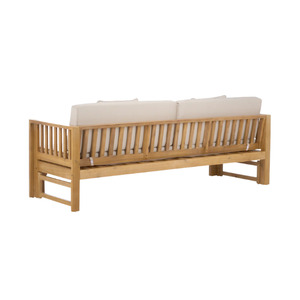 Sofá Cama de Madera de Teca Sólida y Duradera para Exteriores, con Cojines, para Hotel y Villa - Product Image 3