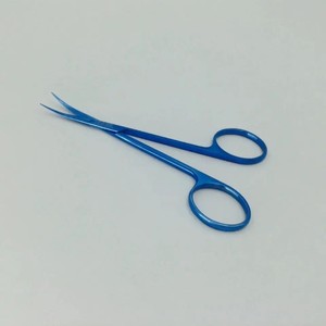 Ciseaux courbés ophtalmiques, instrument chirurgical manuel pour interventions oculaires délicates, outil de coupe de précision réutilisable - Product Image 1