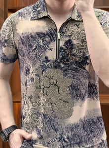 Sudadera con Capucha Sublimada de Manga Corta para Hombre, Corte Ajustado, Transpirable, Ligera, de Poliéster y Algodón, Informal - Product Image 5