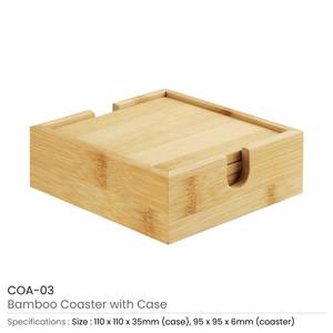 Ensemble de 4 plateaux réutilisables en bambou avec étui, design minimaliste, écologique et durable - Product Image 3