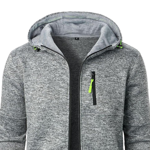 Men’s Custom Full Zip Hoodie – High Quality Cotton Fleece Sweatshirt Solid Color Zip-Up Hooded Comfortable Streetwear - Product Image 5