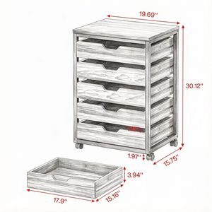 Mobiletto con 5 Cassetti in Stile Mid-Century Modern per Soggiorno, Camera da Letto e Home Bar - Product Image 6