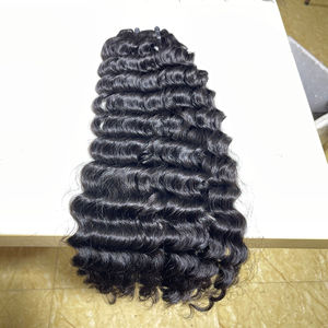 100% brut vietnamien cheveux bouclés profonds non transformés vierge couleur naturelle cuticule aligné génie trame pour les femmes noires - Product Image 1