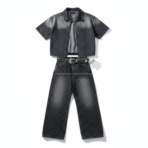 Survêtement unisexe avec strass, broderie personnalisée, OEM, vente en gros - Product Image 3